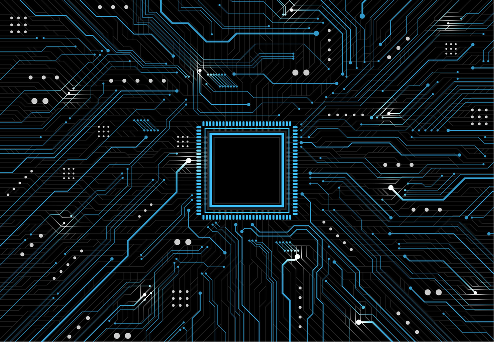 Illustration einer Computerplatine