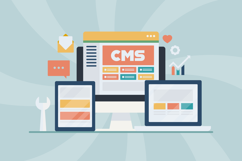 Content Management System einer Webseite.