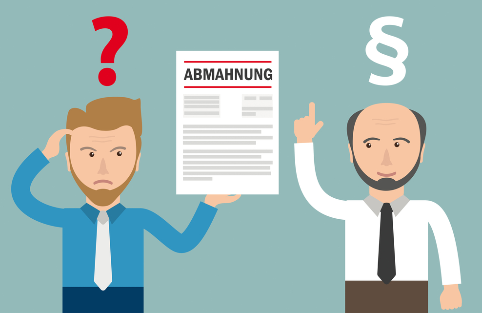 Jurist berät zu Abmahnung.