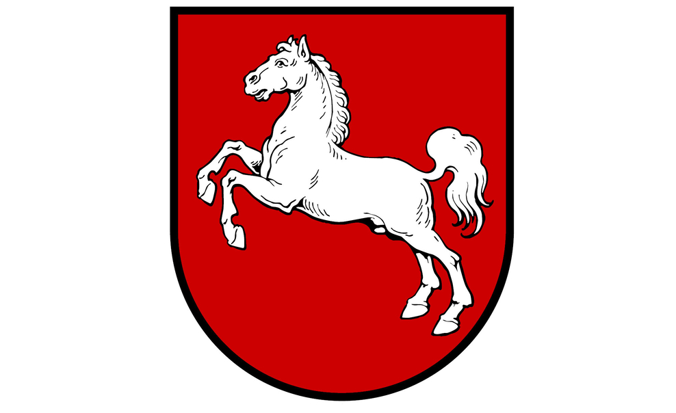 Niedersachsenwappen mit Pferd
