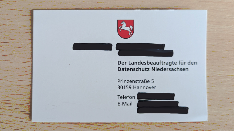 Beispiel einer Schwärzung