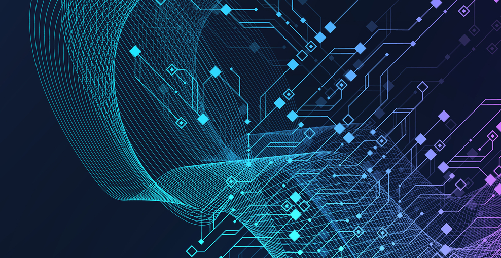 Abstrakte Illustration von Computertechnik